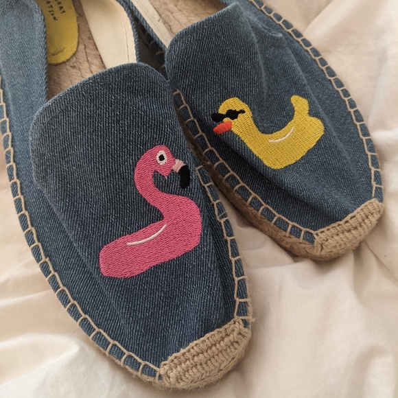 Mary Matson x Soludos Flamingo Duck Espadrilles - Picture 2 of 6